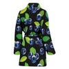 Blueberry Pattern Print Design BB03 Women Bathrobe