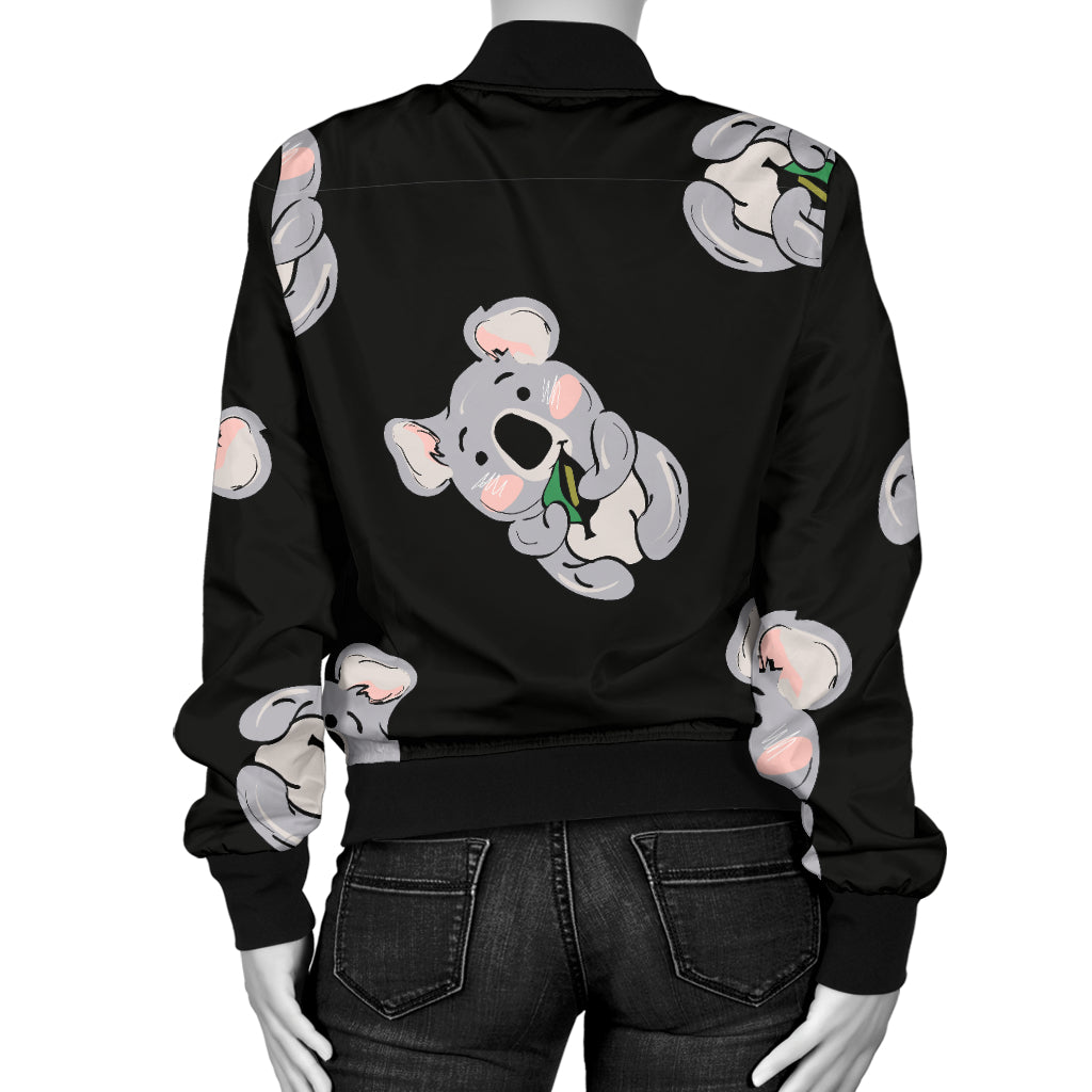 Koala Pattern Print Design 05 Women's Bomber Jacket