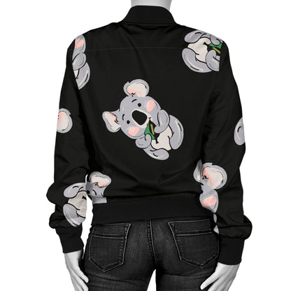 Koala Pattern Print Design 05 Women's Bomber Jacket