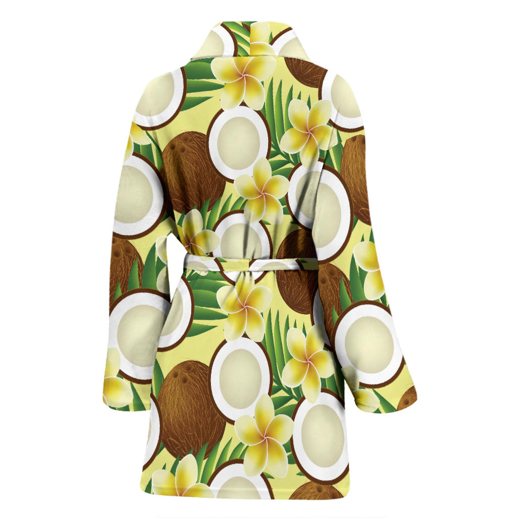Coconut Pattern Print Design CN02 Women Bathrobe
