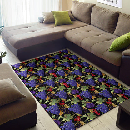 Grape Pattern Print Design GP05 Area Rugs