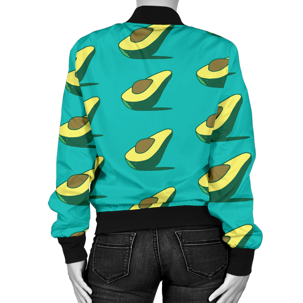 Avocado Pattern Print Design 03 Women's Bomber Jacket