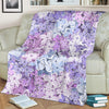 Lilac Pattern Print Design LI01 Fleece Blanket