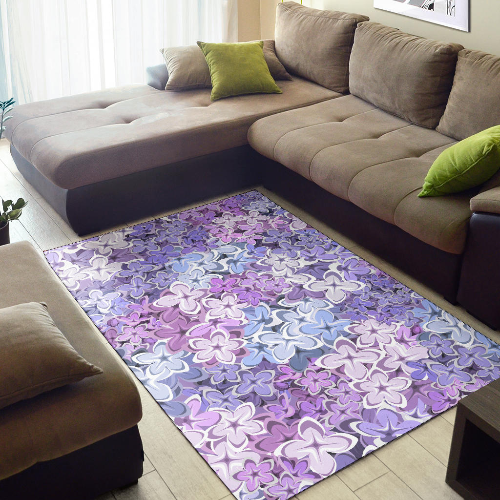Lilac Pattern Print Design LI01 Area Rugs