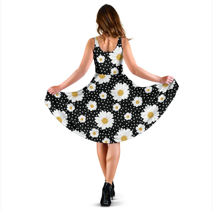 Daisy Pattern Print Design DS02 Midi Dress