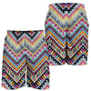 Multicolor zigzag Tribal Aztec Mens Shorts