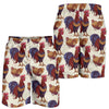 Rooster Pattern Print Design A03 Mens Shorts