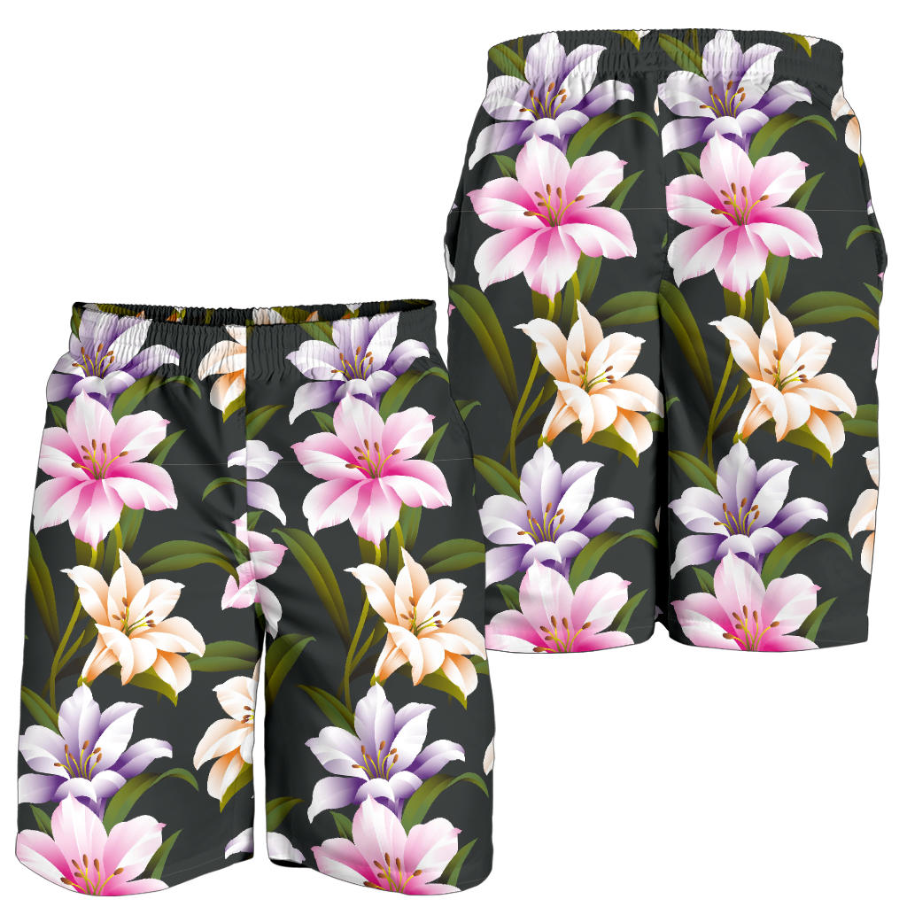 Lily Pattern Print Design LY01 Mens Shorts