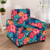 Red Hibiscus Pattern Print Design HB02 Armchair Slipcover