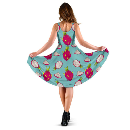 Dragonfruit Pattern Print Design DF01 Midi Dress