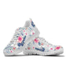 Hibiscus Print Sneakers White Bottom Shoes