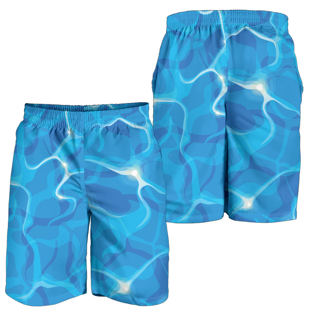 Ocean Reflex Pattern Print Design A02 Mens Shorts