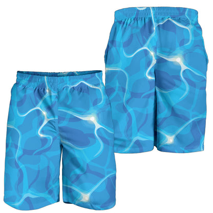 Ocean Reflex Pattern Print Design A02 Mens Shorts