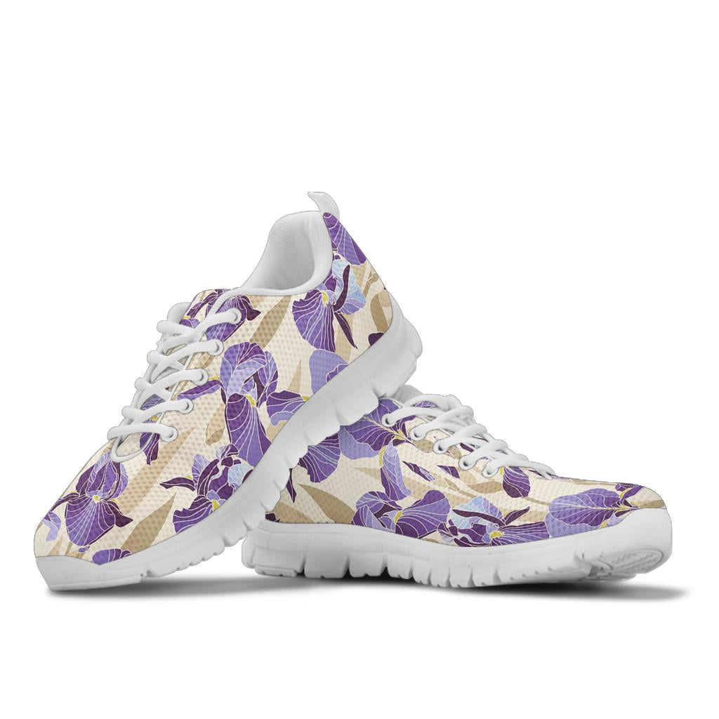 Iris Pattern Print Design IR02 Sneakers White Bottom Shoes