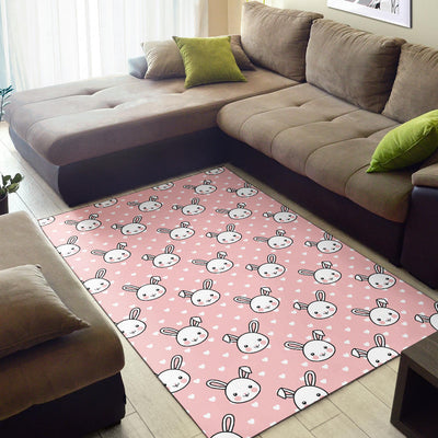 Rabbit Pattern Print Design RB02 Area Rugs