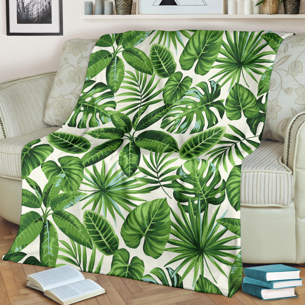 Tropical Flower Pattern Print Design TF013 Fleece Blanket
