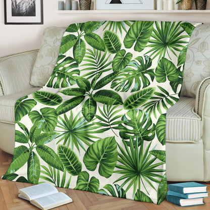 Tropical Flower Pattern Print Design TF013 Fleece Blanket