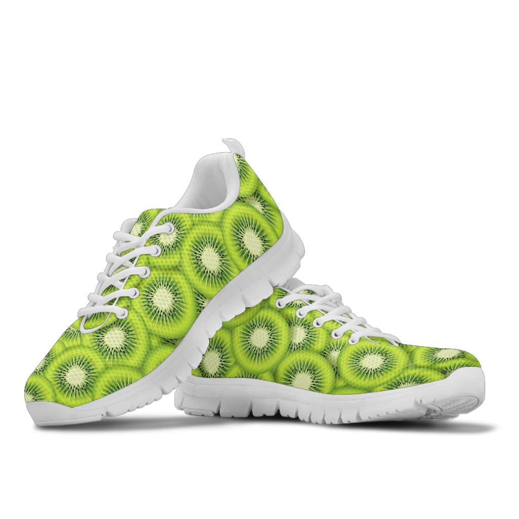 Kiwi Pattern Print Design KW01 Sneakers White Bottom Shoes