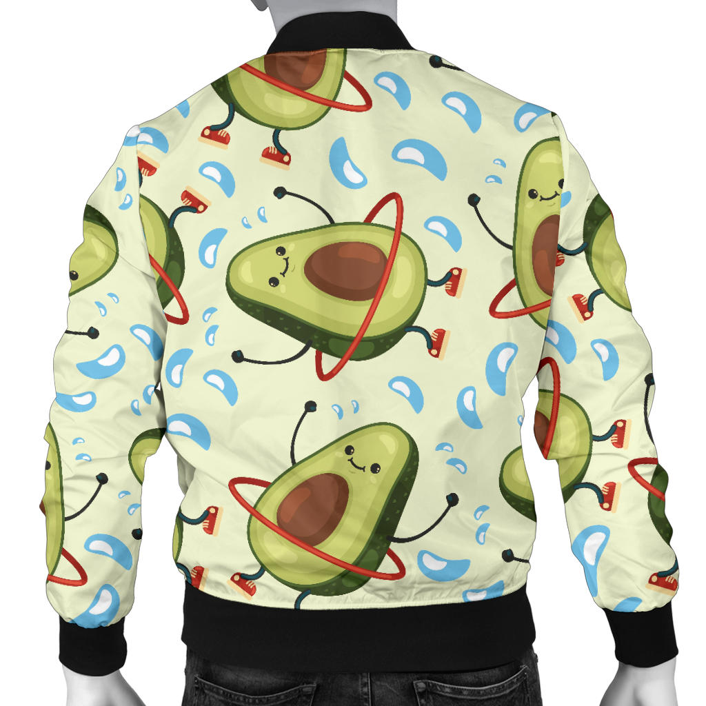 Avocado Pattern Print Design AC02 Men Bomber Jacket