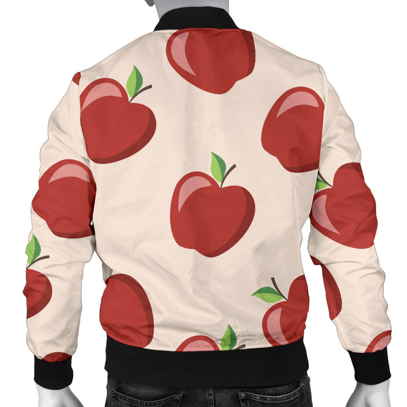 Apple Pattern Print Design AP01 Men Bomber Jacket