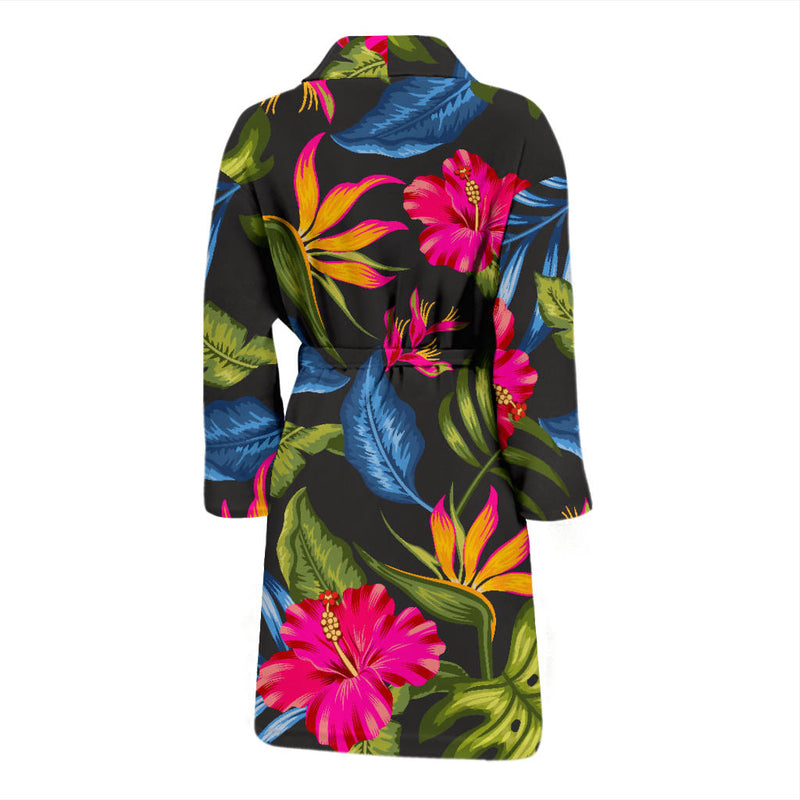 Bird Of Paradise Pattern Print Design BOP014 Men Bathrobe