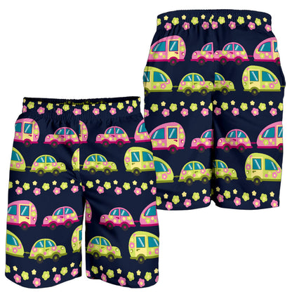 Camper Cute Camping Design No 3 Print Mens Shorts