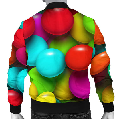 Candy Pattern Print Design CA03 Men Bomber Jacket