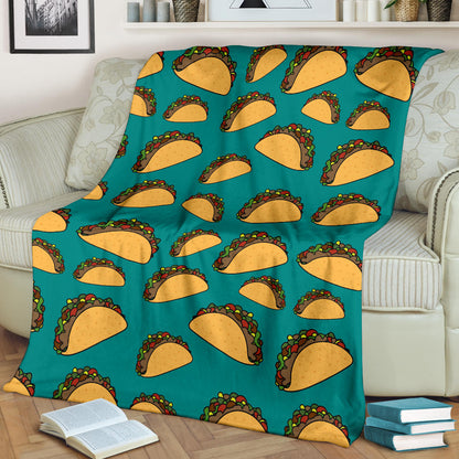 Taco Pattern Print Design TC07 Fleece Blanket