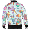 Ice Cream Pattern Print Design IC02 Men Bomber Jacket