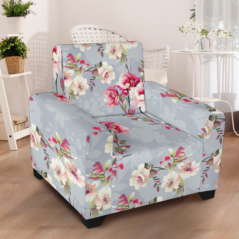Summer Floral Pattern Print Design SF02 Armchair Slipcover