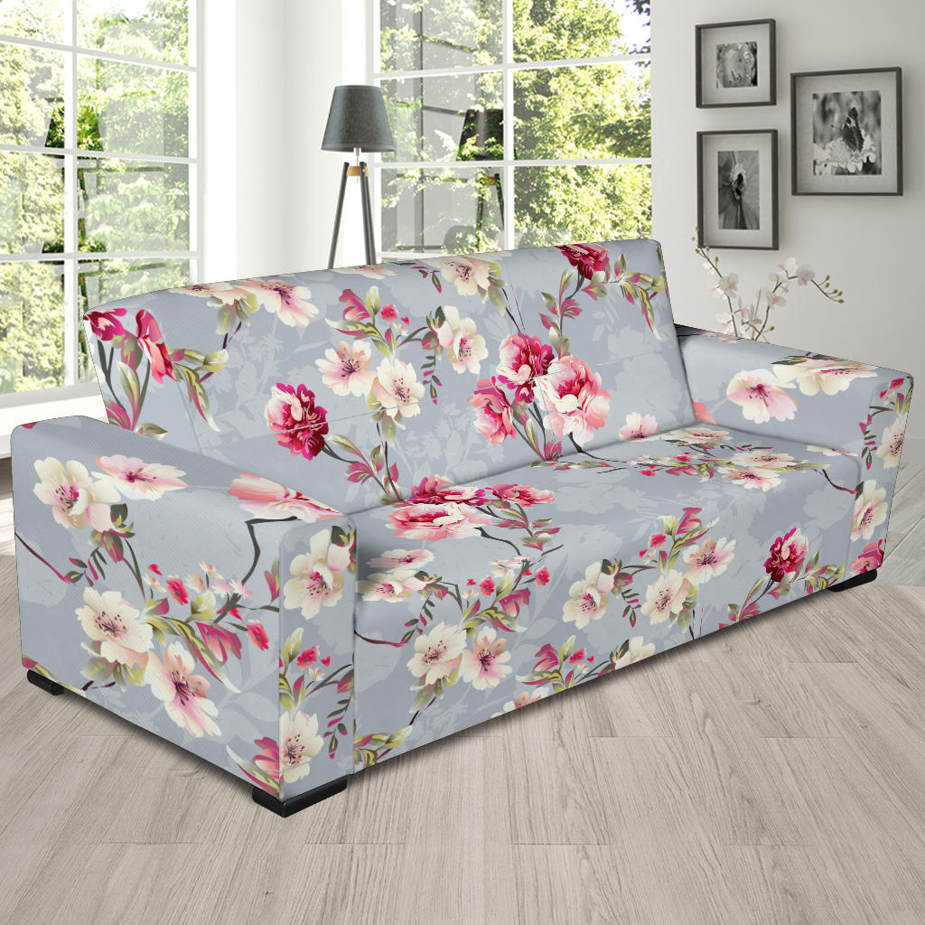 Summer Floral Pattern Print Design SF02 Sofa Slipcover