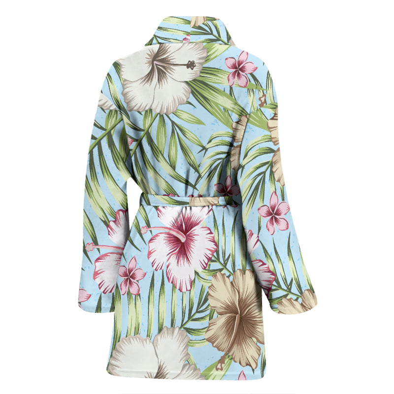 Tropical Flower Pattern Print Design TF05 Women Bathrobe