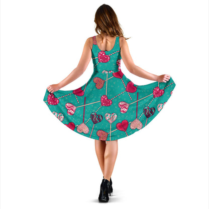Lollipop Pattern Print Design LL01 Midi Dress
