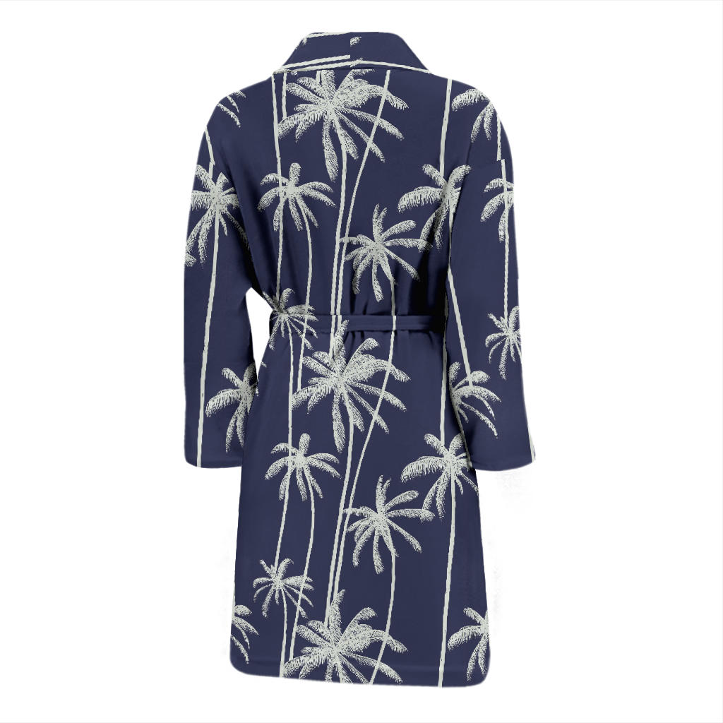 Palm Tree Pattern Print Design PT06 Men Bathrobe