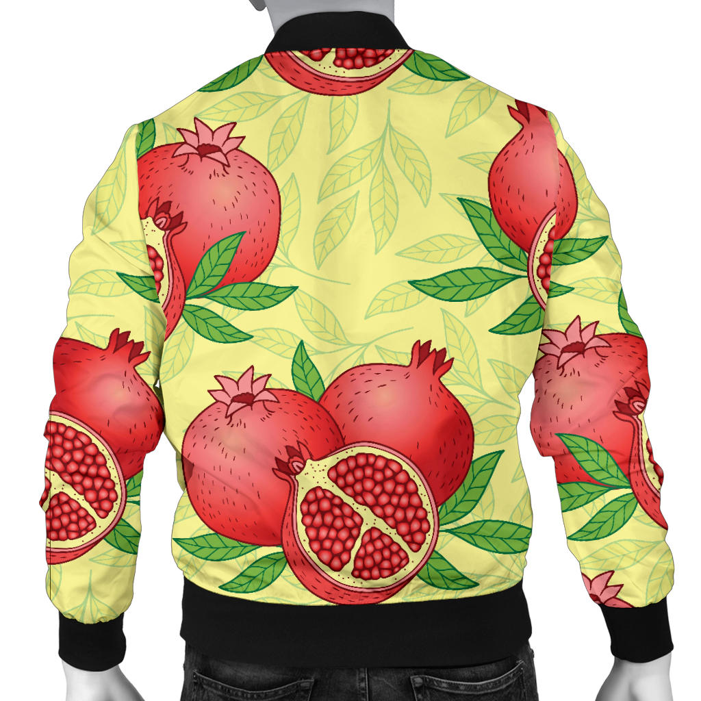 Pomegranate Pattern Print Design PG07 Men Bomber Jacket