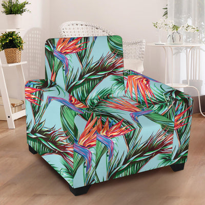 Bird Of Paradise Pattern Print Design BOP01 Armchair Slipcover