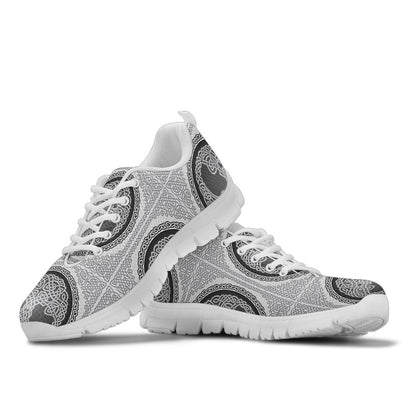 Celtic Tree of life Print Sneakers White Bottom Shoes