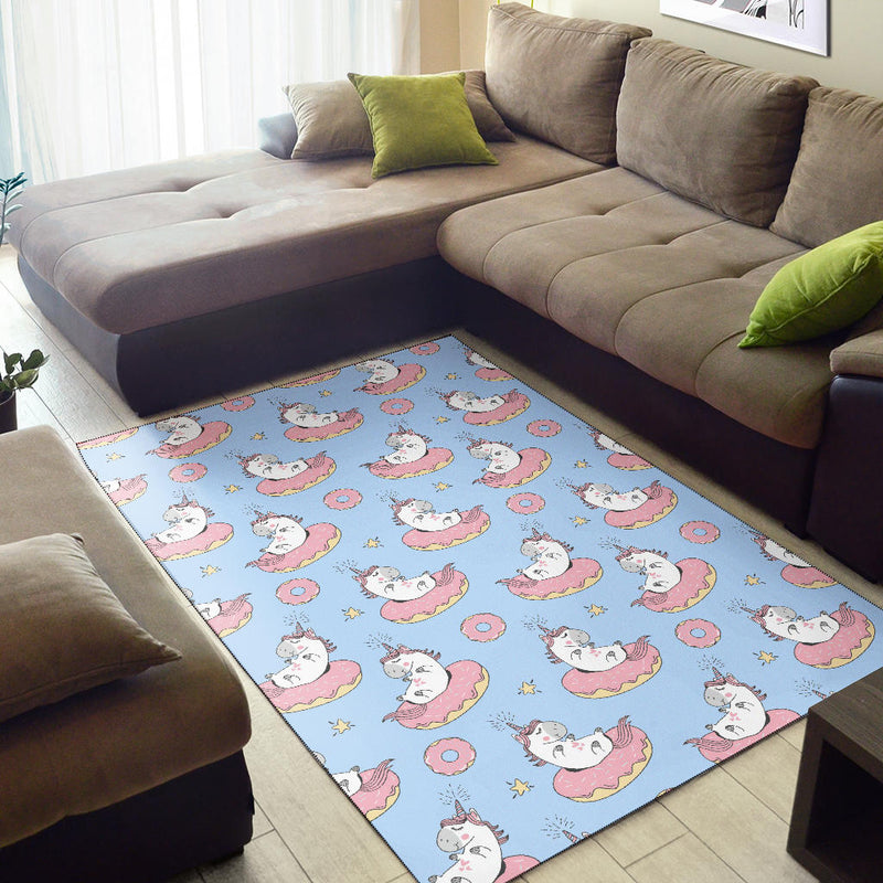 Donut Unicorn Pattern Print Design DN014 Area Rugs