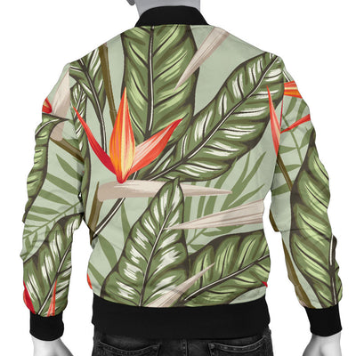 Bird Of Paradise Pattern Print Design BOP08 Men Bomber Jacket