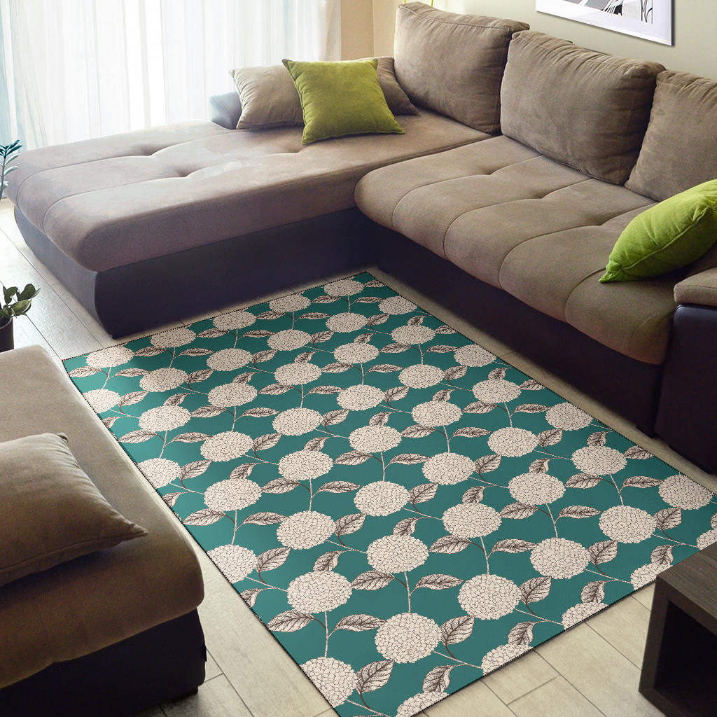 Hydrangea Pattern Print Design HD03 Area Rugs