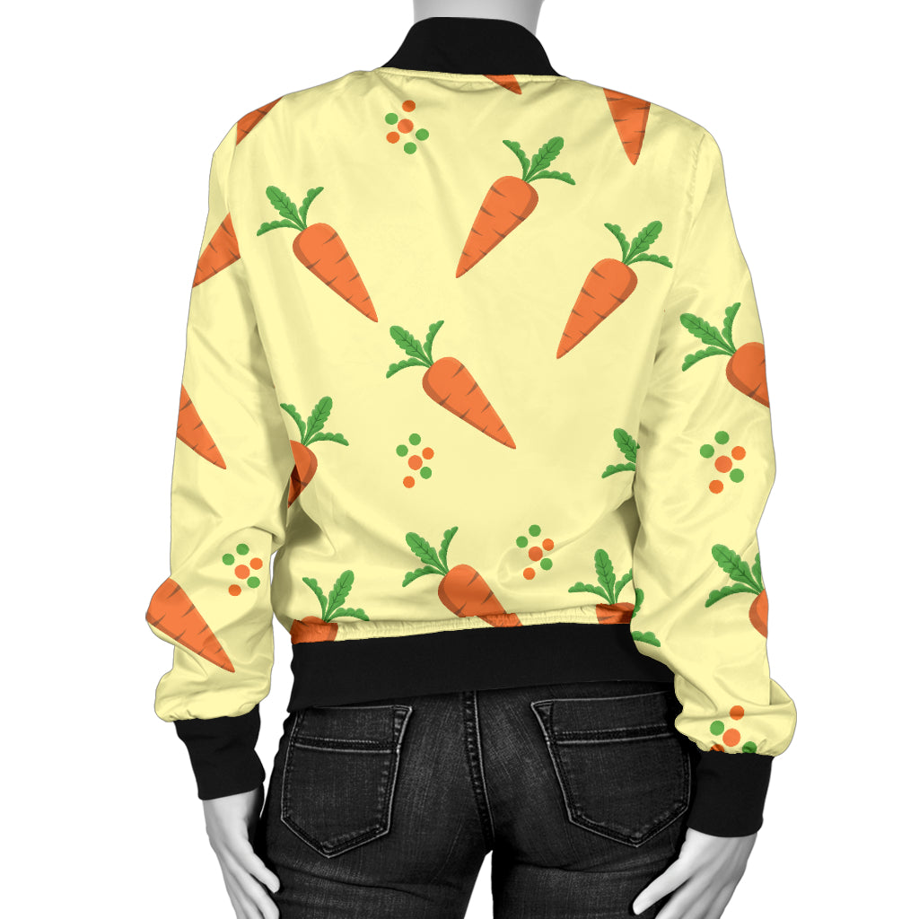 Carrot Pattern Print Design 04 Women's Bomber Jacket