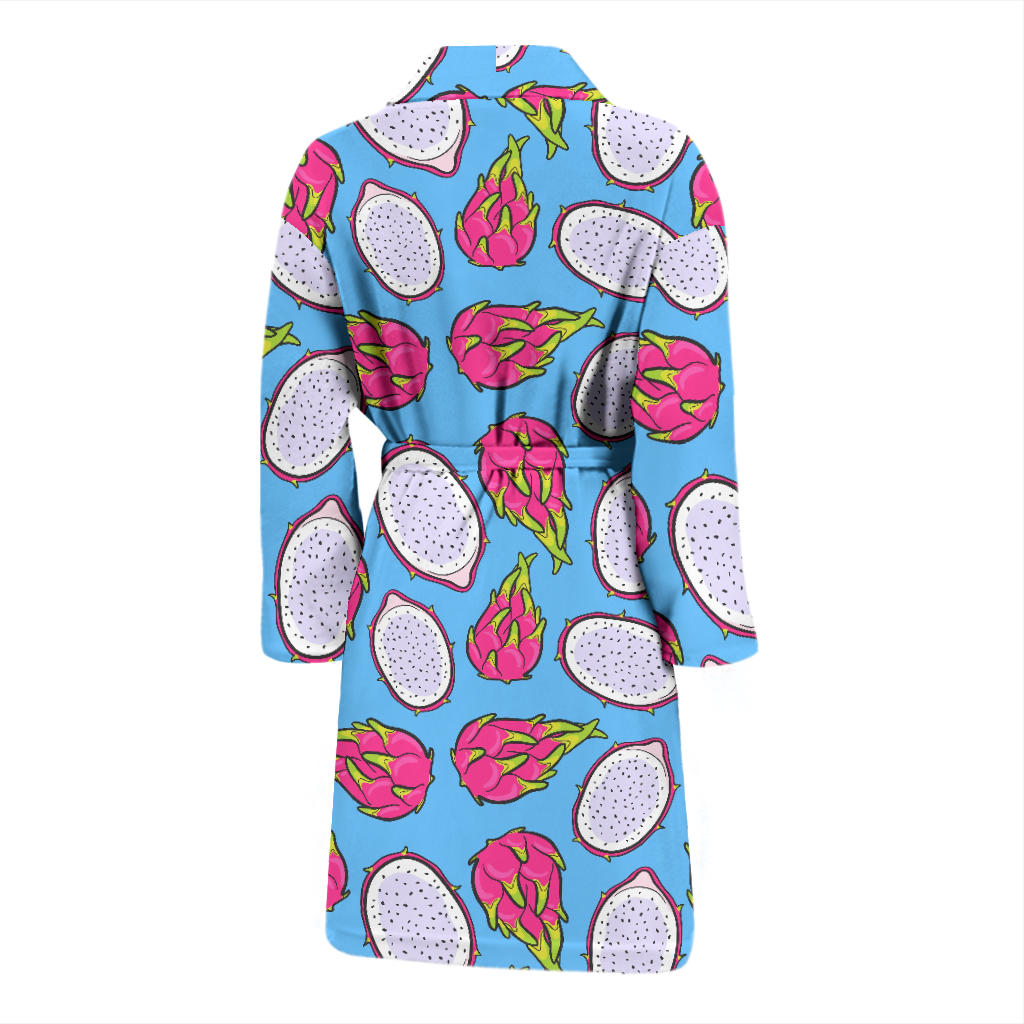 Dragonfruit Pattern Print Design DF04 Men Bathrobe