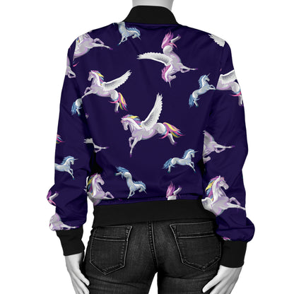 Pegasus Pattern Print Design 02 Women's Bomber Jacket
