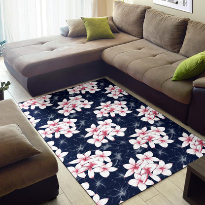 Plumeria Pattern Print Design PM017 Area Rugs