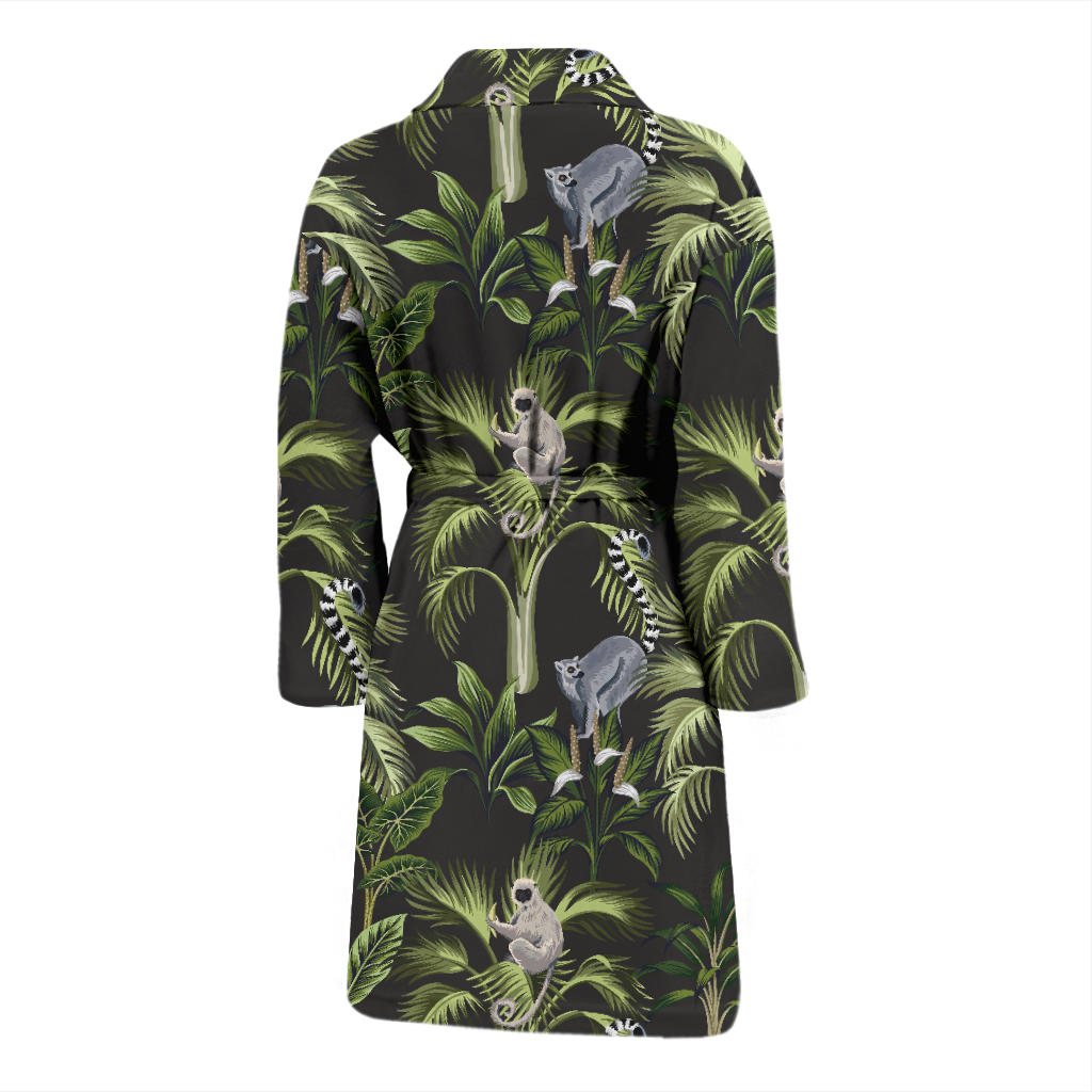 Rainforest Pattern Print Design RF05 Men Bathrobe