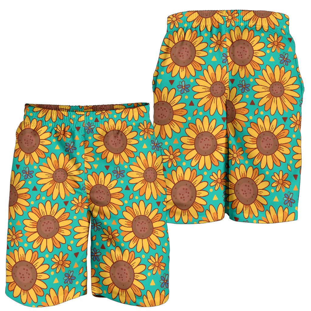 Sunflower Pattern Print Design SF013 Mens Shorts