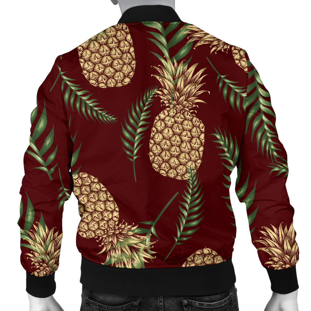Pineapple Pattern Print Design PP013 Men Bomber Jacket