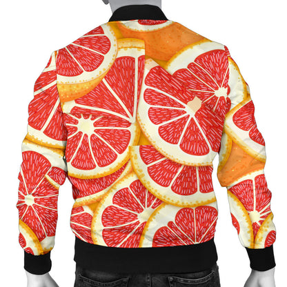Grapefruit Pattern Print Design GF02 Men Bomber Jacket