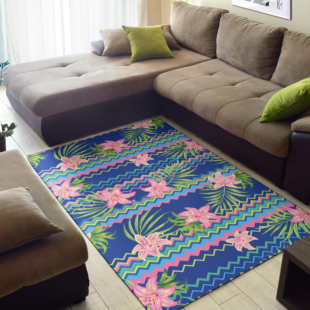Lily Pattern Print Design LY015 Area Rugs