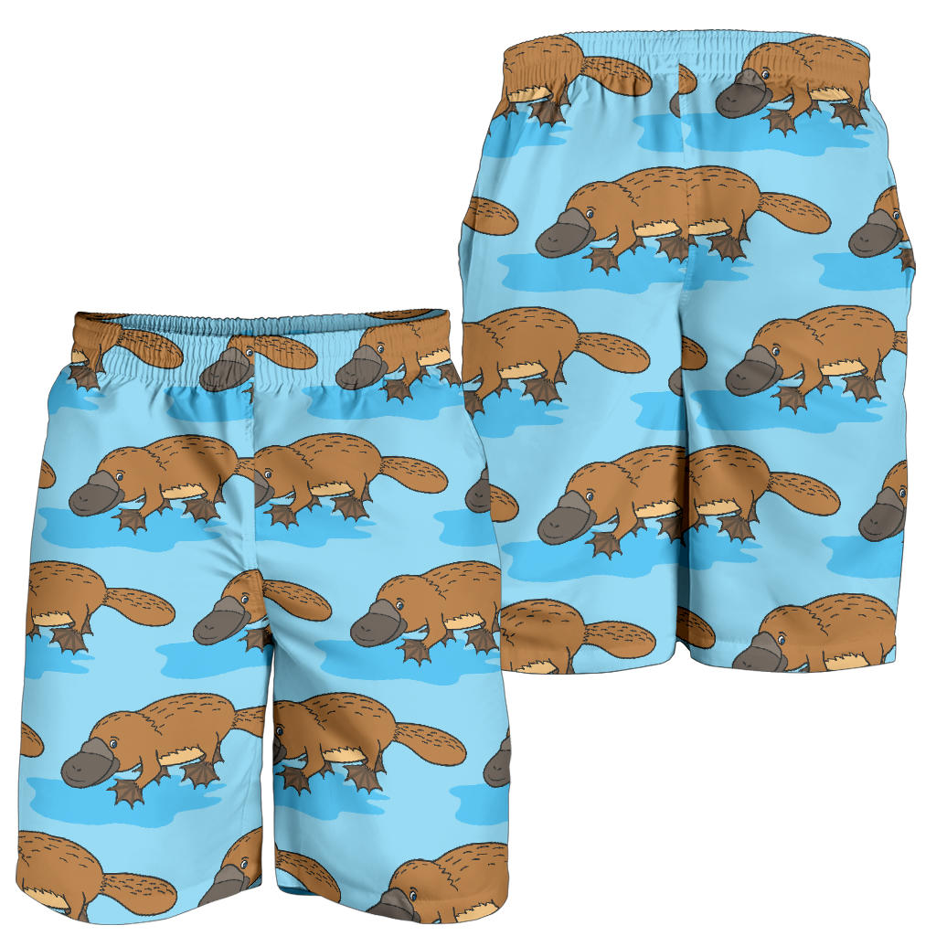 Platypus Pattern Print Design A02 Mens Shorts